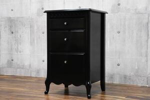 CCC64 Tokai furniture La vie en rosela Vian rose cosme chest black cat legs 3 step side chest . furniture drawer cat pair IDC large . furniture 