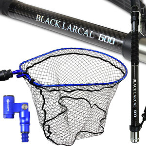 BLACK LARCAL600 + ランディングネットL + エボジョイント3 3点セット ブルー sip-netset63