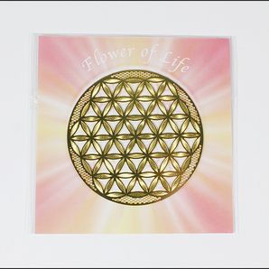 エネルギー強化済み フラワーオブライフ 〔活性化〕 エナジーカード Crystal Mind ヒーリング 瞑想 浄化 神聖幾何学図形 送料無料