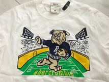 新品 Abercrombie & Fitch アバクロ アバクロンビー&フィッチ キッズ 子供 Tシャツ S ホワイト 白 ロゴ 130 120 140_画像2