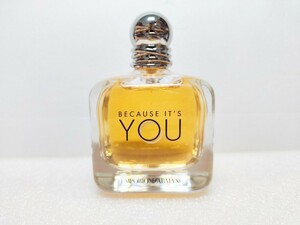 100ml【ほぼ未使用】【送料無料】EMPORIO ARMANI エンポリオアルマーニ Because it's YOU ビコーズイッツユー EDP オードパルファム