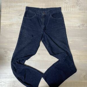 【USA製 W30 L32】80s Levi’s 519-1517 コーデュロイ パンツ リーバイス 刻印536 ネイビー 紺 ジップフライ スモールe 白タブ メンズ