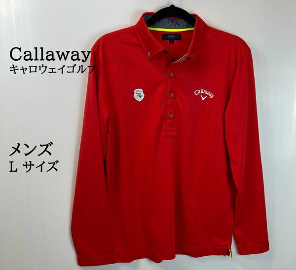Callaway（キャロウェイゴルフ）ゴルフウェア　サイズL　レッド　メンズ