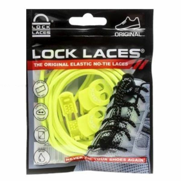 Lock Laces ロックレース 弾性靴ひも 高速ひも固定システム （イエロー）