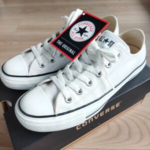 コンバース CONVERSE レザーオールスター OX　ホワイト　23.5cm　ローカット