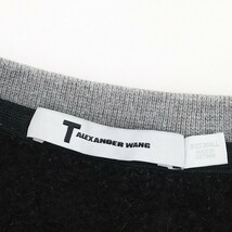 ◆T by ALEXANDER WANG アレキサンダーワン 裏起毛 ショート丈 半袖 スウェット トレーナー グレー　S_画像4