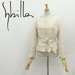 beautiful goods *Sybilla Sybilla tweed ribbon belt attaching no color jacket ivory L