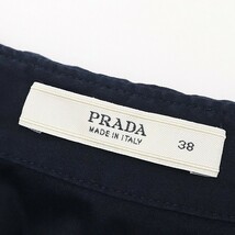 国内正規品◆PRADA プラダ コットン ノースリーブ シャツ 紺 ネイビー 38_画像5