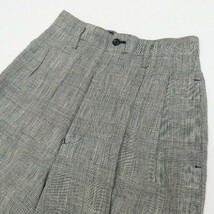 ヴィンテージ 90's◆tricot COMME des GARCONS トリコ コムデギャルソン リネン100％ グレンチェック柄 ショート ハーフ パンツ S_画像4