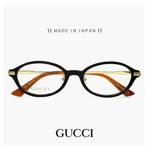 新品 日本製 GUCCI グッチ レディース メガネ gg1058oj 001 眼鏡 女性 オーバル 型 フレーム 黒縁 黒ぶち Bee ビー 蜂 MADE IN JAPAN