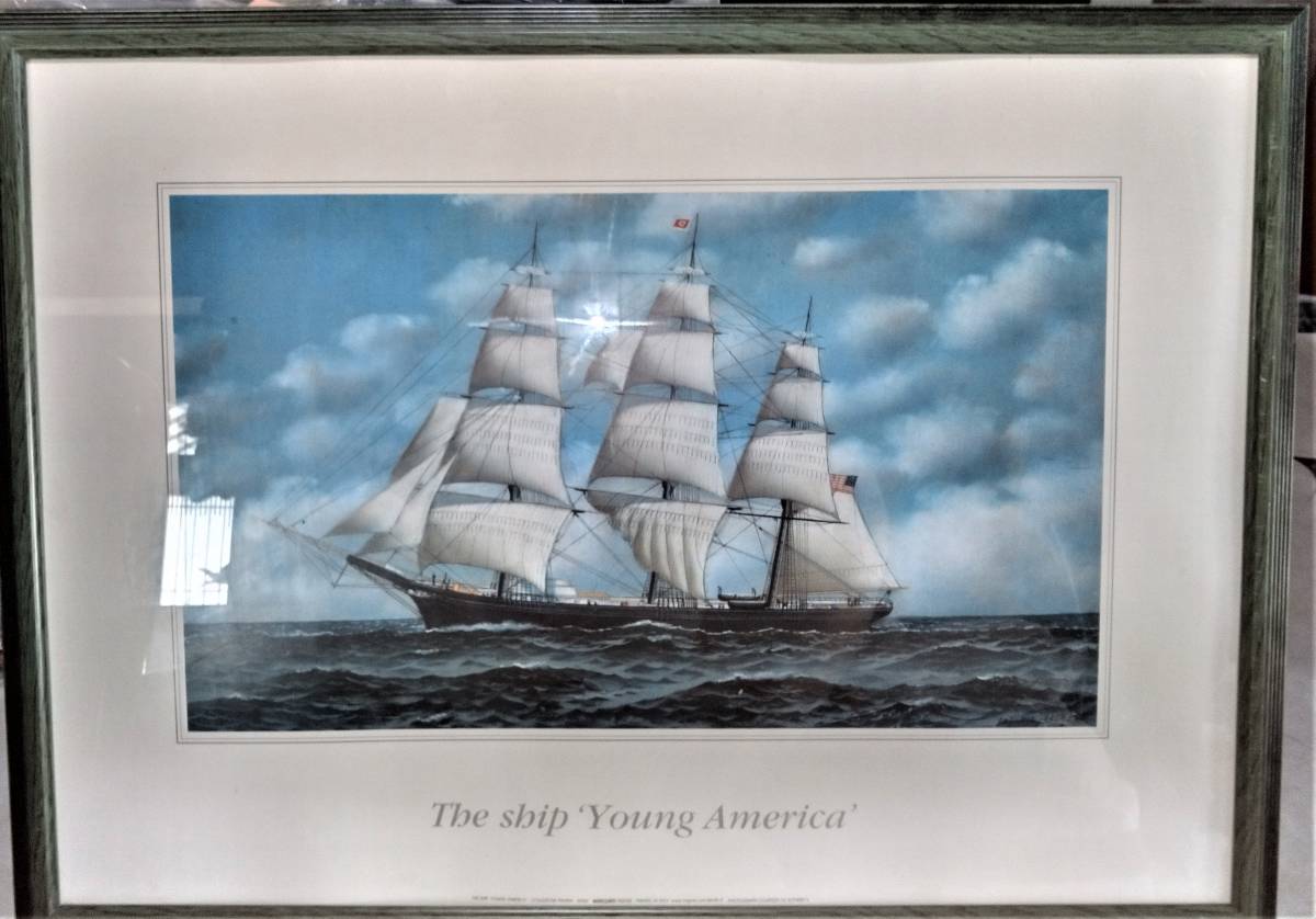 رحلة جديدة على طراز سفينة البحر، صورة ملصق مؤطرة، صورة أنيقة ورائعة 255, عمل فني, تلوين, آحرون