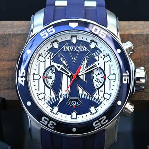 INVICTA インビクタ『MLB New York Yankees 42846』★電池式★100ｍ防水★シリコンラバーバンド★ケース48mm