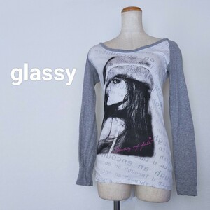 ☆glassy　長袖Tシャツ　F　英字柄　