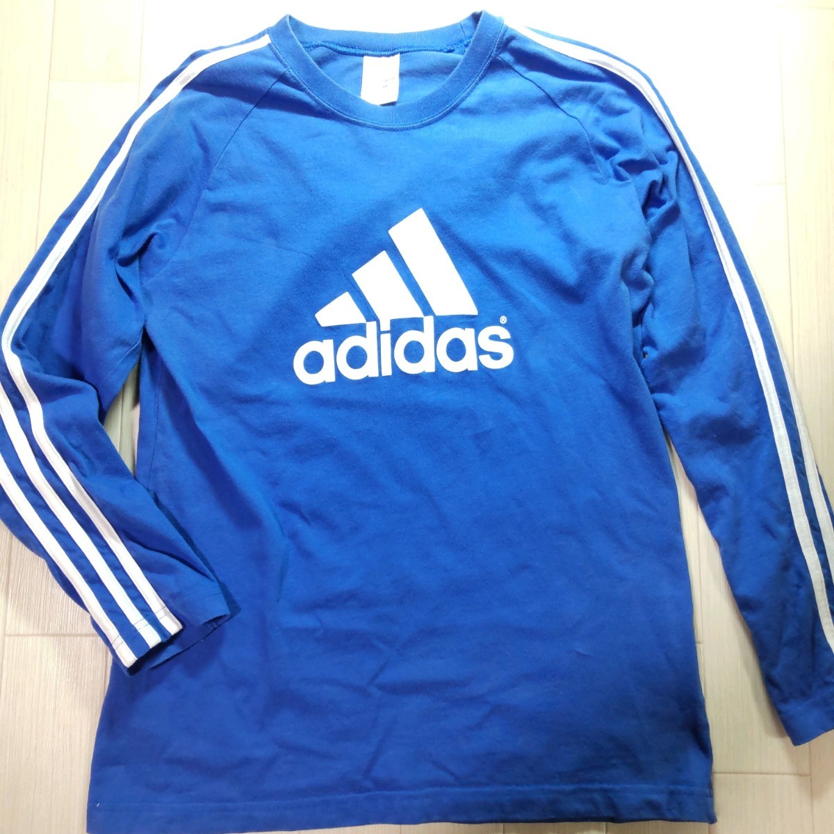 桜 印 【adidas】MLB ヤンキース ハーフジップ 長袖Tシャツ ロンT 両面