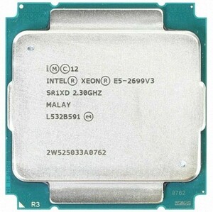 2個セット Intel Xeon E5-2699 v3 SR1XD 18C 2.3GHz 45MB 145W LGA2011-3 DDR4-2133