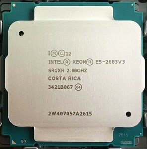 2個セット Intel Xeon E5-2683 v3 SR1XH 14C 2GHz 35MB 120W LGA2011-3 DDR4-2133 国内発