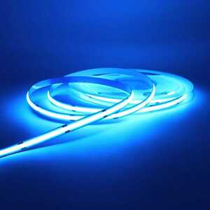 LED COBラインテープ 青色発光 ブルー　12V用 LEDs' 384/m 未使用 長さ５メートル幅8ミリ 最小カットサイズ41ミリ　点灯確認済