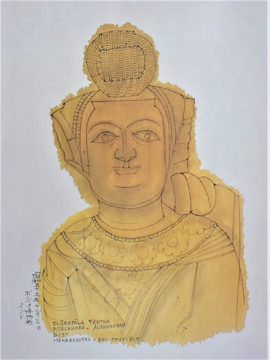 平山郁夫复制画 DVARAPA YAKSHA 印度孟买博物馆 [Seiko Gallery], 艺术品, 绘画, 其他的