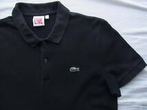 LACOSTE LIVE ラコステ ライブ　鹿の子素材ポロシャツ　サイズ 5 衿に色褪せ有り　ブラック_画像2