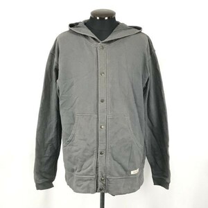 グッドウェア/Goodwear★ボタン/スウェットパーカー/ブルゾン【Mens size -L/グレー/gray】JAPAN/Parker/Jackets/Jumpers◆BG942