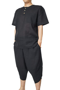 [...] Henry shirt men's . warehouse ... weave monkey L manner long pants top and bottom set MU-1 L size 