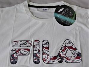 フィラ FILA 多機能 吸水速乾 DRY ストレッチ UVCUT 半袖 Tシャツ　L　白　②