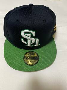 NEW ERA/ New Era SoftBank Hawk s Proco re cap ( hawk. festival .2013)71/8(56.8cm)USED green 