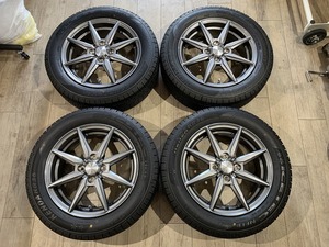 【2304026】スタッドレス Humanline 15インチ 5.5J +50 PCD100 4H + KENDA 185/60R15 2020年 アクア ヴィッツ ヤリス フィット シャトル 等