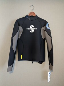  Scubapro ever Flex 1.5mm reverse side water-repellent fleece men's S diving black long sleeve 