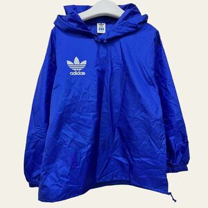 adidas / アディダス デサント製 ナイロン プルオーバージャンバー ウィンドブレーカー パーカー ブルー Sサイズ 日本製 O-1395