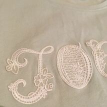 トッカ TOCCA カットソー　Tシャツ トップス　刺繍ロゴ　日本製　ミントグリーン_画像4
