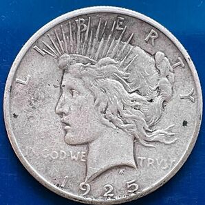 1925年アメリカピースダラー1$銀貨、旧硬貨