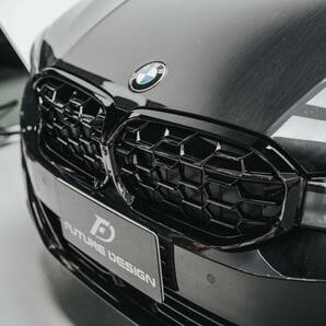 【FUTURE DESIGN】BMW 3シリーズ G20 G21 後期 フロント用 艶ありブラック キドニーグリル センターグリル ダイヤ カスタム エアロ 黒の画像2
