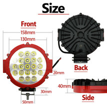 LED 丸形FOGライト 63W 8000LM IP67 12V 24V サーチライト 広角 爆光 丸形 防塵 耐衝撃 集魚灯 防水 ワークライト ライト ハイエース_画像6