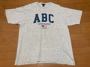 90s ヴィンテージ USA製 HAWAII ハワイ ABC SPORTSWEAR ABCスポーツウェア XL 星条旗 Tシャツ ルーズシルエット 霜降りグレー