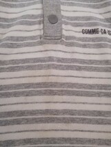 COMME CA ISM　コムサイズム　90　ボーダー柄　長袖Tシャツ 長袖シャツ　長袖 ロンT 2枚セット フード付き グレー 赤 男女兼用 まとめ売り _画像8