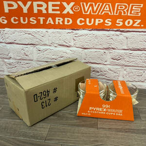 ★☆【NO.P-122-R】　PYREXWARE☆6CUCTARD　CAPS　5oz☆ガラス製タンブラー　5オンス☆462-Ｄ☆★