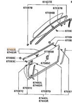 ◎送料無料！ ミツビシ GTO Z15A Z16A 純正 フロント ドア ウインドウ ウェザーストリップ アウター 左右 新品未使用 希少品 水切りモール_画像2