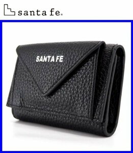  new work *\14300=santafe Santa Fe = cow leather leather Mini wallet three folding purse 