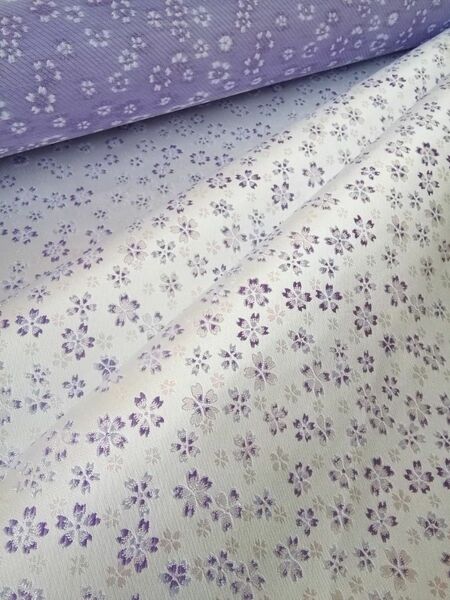 特　金襴　桜白×紫