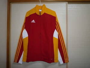  Adidas jersey jacket . fat × yellow color O size 