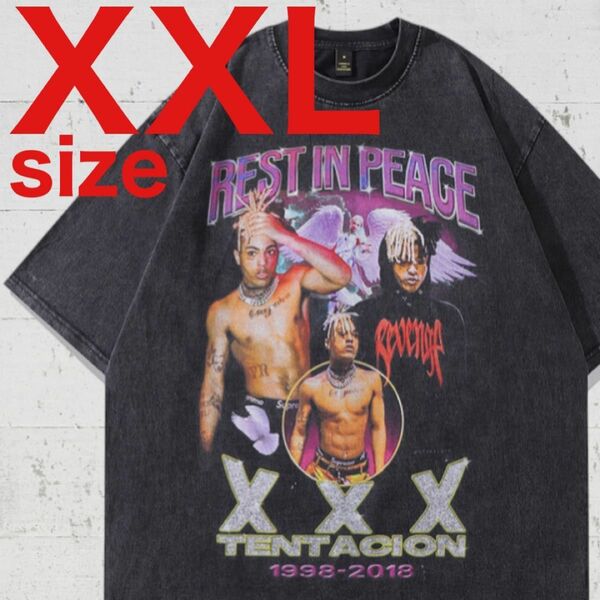 【新品】XXXテンタシオン　半袖　RAPTEE　ラップTシャツ　ブラック　XXL