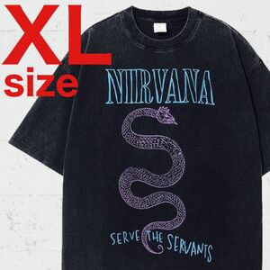 NIRVANA（ニル・ヴァーナ） スネーク　バンド　Tシャツ　XL　ブラック