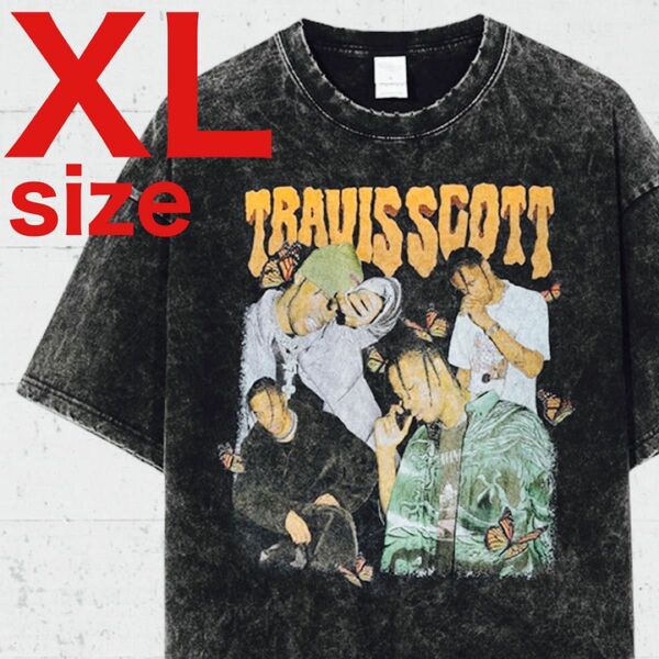 TRAVIS SCOTT（トラヴィススコット） RAP TEE　ラップ　半袖Tシャツ　XLサイズ　ブラック