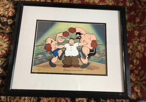 ポパイ　Popeye　アメコミ　セル画　原画　限定　レア　入手困難　サイン付き　MYRON WALDMAN