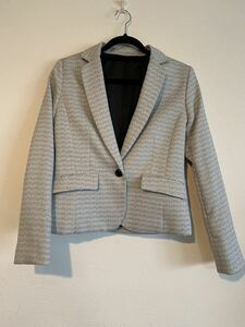 [ unused last price cut ] tailored jacket tweed jacket gray wedding type .9AR height 155 160 silver cheap go in . type 