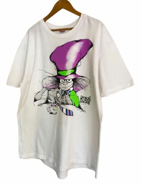 90s ANDAZIA 不思議の国のアリス Mad Hatter TシャツXL