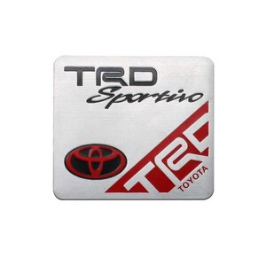 【送料込・在庫有】TRD エンブレムプレート 縦5.5m 横6.0cm アルミ製 TOYOTA トヨタ 5 