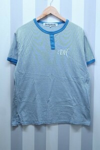 2-4282A/Designholic 半袖チョコチンボーダーリンガーTシャツ 送料200円 