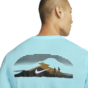 ■ナイキ ドライフット トレイルランニング ロングスリーブ Tシャツ アクア 新品 サイズS NIKE Dri-FIT TRAIL RUNNING L/S TEE DD4480-482